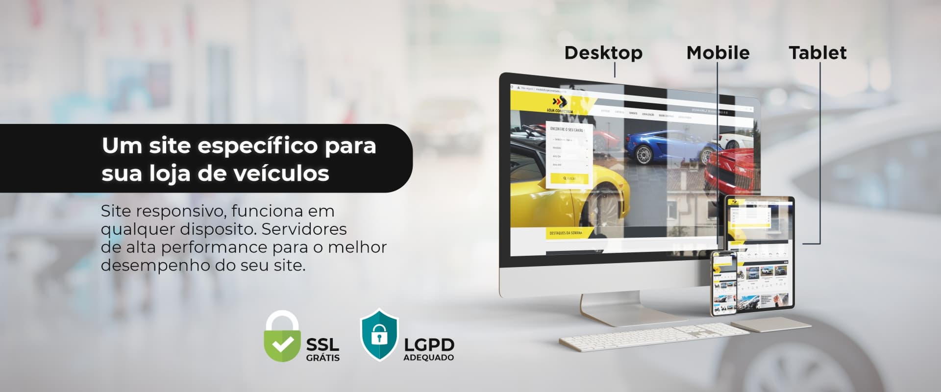 Site para loja de carros, motos. Site para revenda